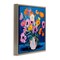 Stupell Industries Bright Poppies Bouquet Floater Framed Canvas Wall Art Design by LSR Design Studio